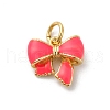 Brass Enamel Charms KK-Q098-27G-B-1