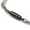 Two Tone 304 Stainless Steel Column & Infinity Link Chain Bracelet BJEW-B078-32BP-2