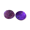 Spray Painted Natural Akoya Shell Connector Charms BSHE-S304-17D-2