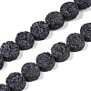 Frosted Natural Lava Rock Beads Strands G-E618-03-1