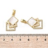 Brass Micro Pave Cubic Zirconia Pendants KK-U070-23G-3
