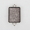 Tibetan Style Alloy Cabochon Connector Settings X-TIBEP-N004-01AS-1