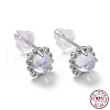 Anti-Tarnish Rhodium Plated 925 Sterling Silver Stud Earrings EJEW-M202-02P-3
