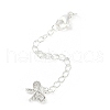Brass Micro Pave Cubic Zirconia Ends with Chains KK-U043-06S-1