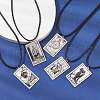 Tarot Card 201 Stainless Steel Pendant Necklaces NJEW-JN04496-2