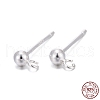 925 Sterling Silver Stud Earring Findings STER-S002-48-1