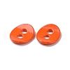 Spray painted Alloy Buttons PALLOY-K001-04-3