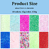 Olycraft 150g 10 Colors Transparent Round Caviar Beads MRMJ-OC0002-80-2