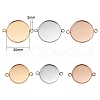 12Pcs 6 Style 304 Stainless Steel Cabochon Connector Settings STAS-SZ0001-42-2