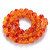 Spray Painted Glass Beads Strands GGLA-S058-001E-02-2