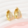 Brass Micro Pave Cubic Zirconia Hoop Earrings EJEW-F895-23A-G-3