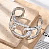 304 Stainless Steel Cuff Bangles for Women BJEW-B108-09P-2