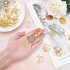 SUNNYCLUE 32Pcs 8 Styles Zinc Alloy Kitten Open Back Bezel Pendants PALLOY-SC0003-53G-3