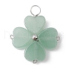 Natural & Synthetic Mixed Gemstone Shamrock Pendants PALLOY-JF02229-02-2