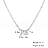 Stainless Steel Micro Pave Cubic Zirconia Ring Pendant Necklaces NU5529-3