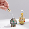  2Pcs 2 Colors Arabian Style Vintage Glass Openable Perfume Essential Oil Bottle DIY-NB0008-51-3