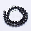 Natural Black Tourmaline Beads Strands G-E444-27-10mm-2