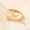 Brass Cuff Rings for Women RJEW-U044-W-3
