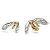 304 Stainless Steel Two-tone Stud Earrings for Women EJEW-R023-01GP-04-4