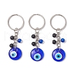 3Pcs Handmade Lampwork Evil Eye Keychains KEYC-JKC01252-01-2