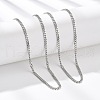 3.5MM 304 Stainless Steel Curb Chain Necklaces NJEW-T016-10P-1