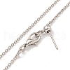 Brass Cable Chain Necklaces for Women NJEW-G084-10P-2