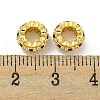 Pack Plating Brass Micro Pave Cubic Zirconia European Beads KK-L215-007G-2