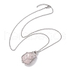 Crystal Stone Cage Pendant Necklaces NJEW-JN04758-03-2