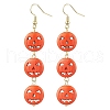Dyed Synthetic Turquoise Pendants Earrings EJEW-TA00419-1