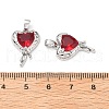 Brass Micro Pave Cubic Zirconia Pendants KK-G533-12P-3