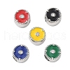 304 Stainless Steel Enamel with Rhinestone European Beads STAS-Z130-06P-1