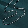 Brass Singapore Chains Necklaces for Women NJEW-D302-04P-4