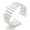 Non-Tarnish Exaggerated 304 Stainless Steel Cuff Bangles for Women BJEW-P331-04P-1
