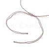 8MM Dyed Natural Banded Agate Round Braided Beaded Adjustable Necklaces for Women NJEW-JN05319-5