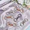 SUNNYCLUE 12Pcs 3 Colors Nordic Retro Zinc Alloy Double Spring Ring Clasps FIND-SC0012-87B-4