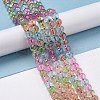 Crackle Glass Round Bead Strands CCG-C001-01B-01-2