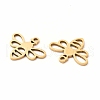 201 Stainless Steel Charms STAS-E188-03G-3