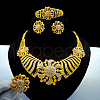Flower Alloy Crystal Rhinestone Jewelry Sets FS-WG3B45B-02-1