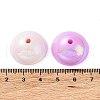 UV Plating Transparent Acrylic Beads X-OACR-Z013-04-4