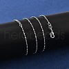 Brass Ball Chain Necklaces KK-P304-03S-3