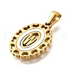 Golden 304 Stainless Steel Pendants STAS-K300-02G-W-2