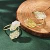 Natural Lemon Quartz Cuff Rings RJEW-B122-02G-01-3