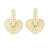 Real 18K Gold Plated Baroque Brass Hoop Earrings for Women EJEW-S232-02G-02-2