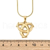 304 Stainless Steel Pendant Necklaces NJEW-P330-01B-G-3