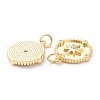 Brass Micro Pave Clear Cubic Zirconia Pendants ZIRC-P200-15A-G-3