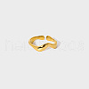 Elegant Stainless Steel Wave Open Cuff Rings TE5640-2-1
