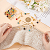 30Pcs 15 Colors Triangle Brass Glass Pendant Decorations HJEW-GA00007-3
