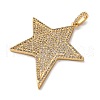 Brass Micro Pave Cubic Zirconia Pendants KK-U076-09G-2