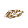 304 Stainless Steel Filigree Pendants STAS-K298-05G-2