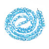 Electroplate Glass Beads Strands X-EGLA-N002-13-A05-2